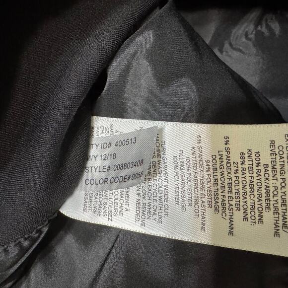 Express black faux leather quilted moto jacket size large NWT - Picture 7 of 9